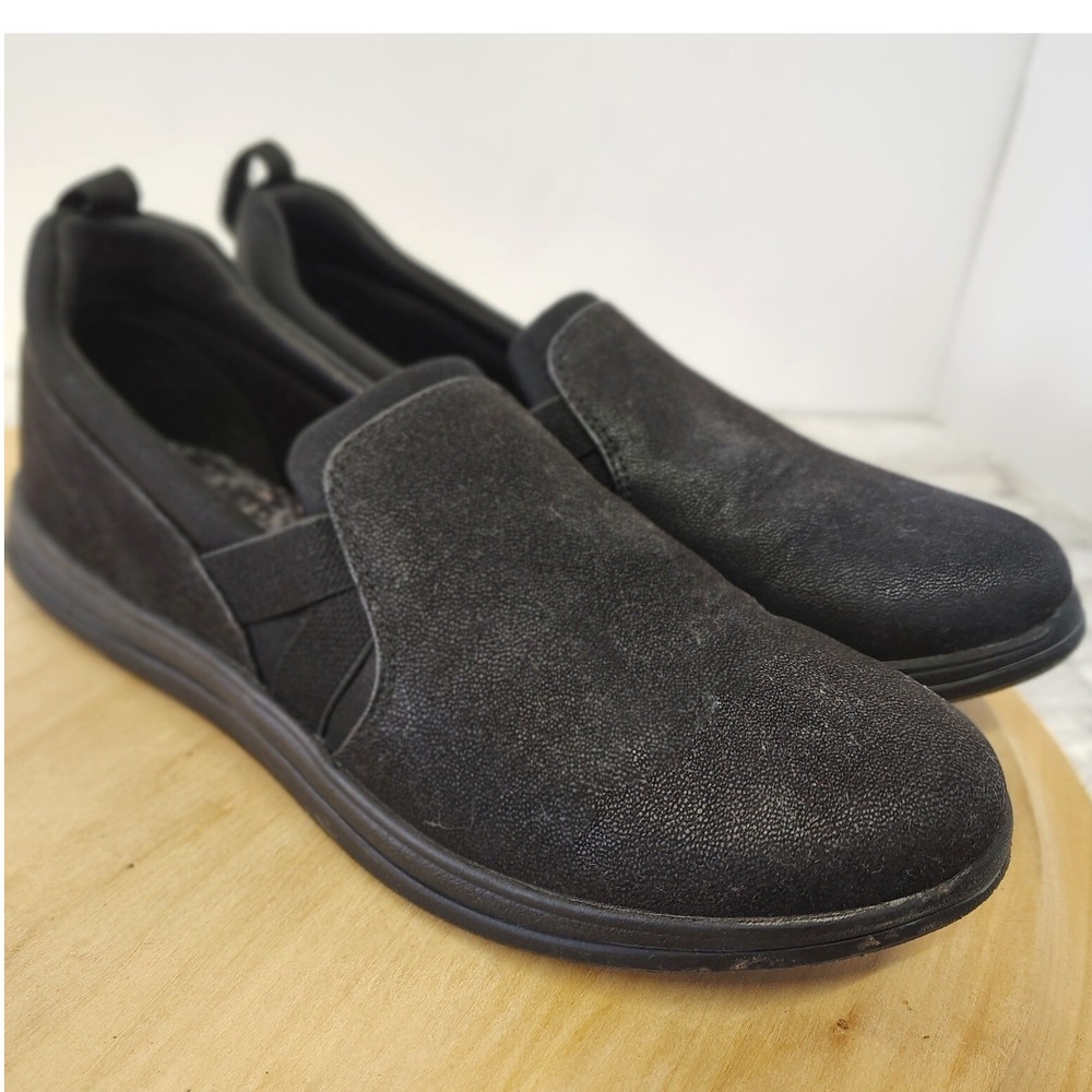 Clarks Cloudsteppers Womens 6.5M Breeze Bali Loafer Black Leather 26168954 (F8)